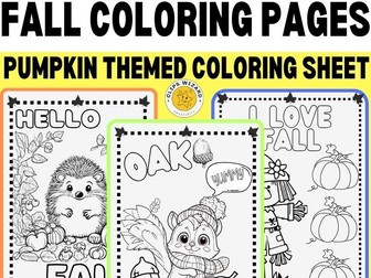 Autumn October Coloring Sheets, Fall Pumpkin Coloring Pages