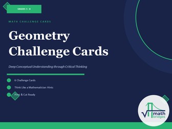 Geometry Challenge Cards: Deep Conceptual Understanding