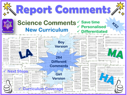 Science Report Comments | Teaching Resources