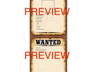 Wanted Poster Template – Historical & Creative Classroom Activity