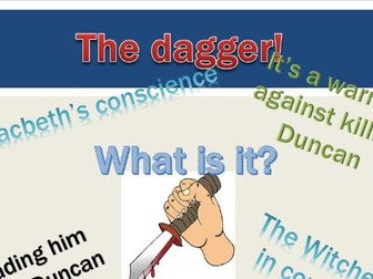 Macbeth - "Is this a dagger ..." (Activities and resources designed for exam assessment objectives)