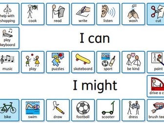 Modal verbs I Can I Might track game KS1/ SEND/EAL