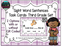 Sight Word Sentences Task Cards: Third Grade Set