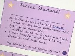 Secret Student Certificates Teaching Resources