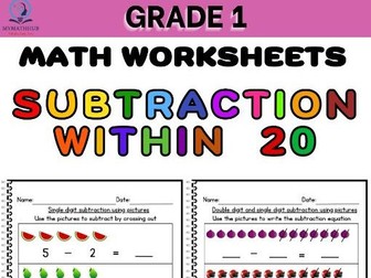 Simple Subtraction Within 20 Grade 1/KS1