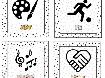 Neutral Visual Timetable | Editable Classroom Schedule Cards