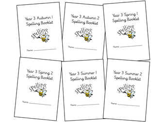 Year 3 Spelling Activity Booklets WHOLE ACADEMIC YEAR BUNDLE