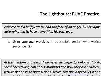 RUAE/Comprehension Exercise on "The Lighthouse" by Agnes Owens