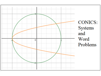 Conics Word Problems and Systems of Equations