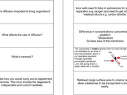 Revision flash cards for AQA Trilogy Biology paper 1 | Teaching Resources