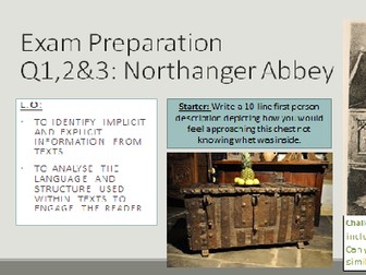 AQA English Language Paper 1: Q1,2&3 Northanger Abbey