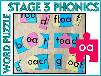 Stage 3 Phonics oa Word Puzzle