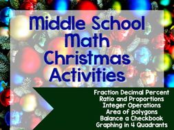 Christmas Math Activities For Middle School By Randistowe Christmas Math Activities For Middle School By Randistowe Teaching Resources Tes