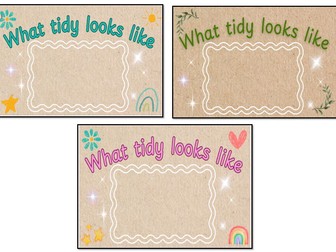 Tidy Area Signs EYFS