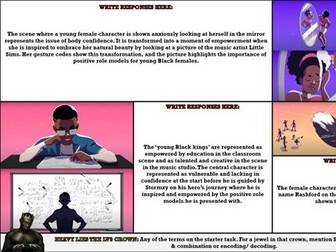 EDUQAS GCSE COMP 2, MUSIC VIDS (SEC B) 2024 ONWARDS: REPRESENTATION & CONTEXT 'SUPERHEROES' STORMZY