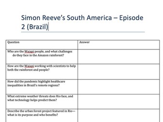 Simon Reeves - Amazon to Rio documentary