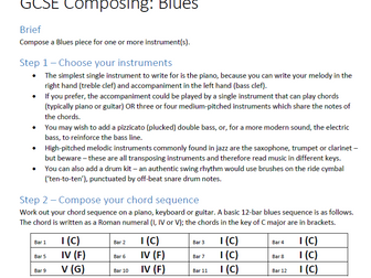 GCSE Music Composing - Blues