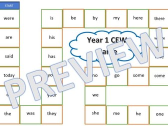 Year 1 Common Exception Word Game