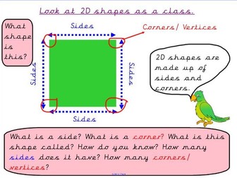 Year 2 Mastery style Maths- Describing 2D shapes and their properties