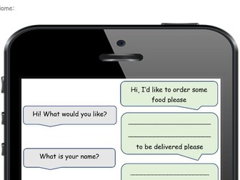 Giving Personal Information - Ordering a Takeaway