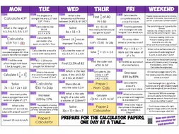 Countdown calendars to the GCSE maths foundation and higher exams