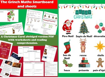 Christmas English, Maths and French bundle!