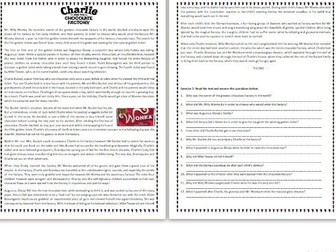 Charlie and the Chocolate Factory - Summary Reading & Comprehension Exercises