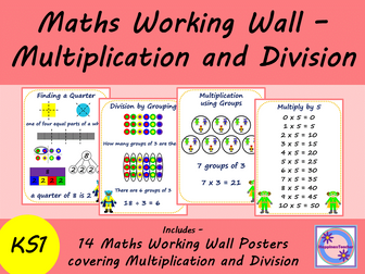 Multiplication and Division Maths Working Wall