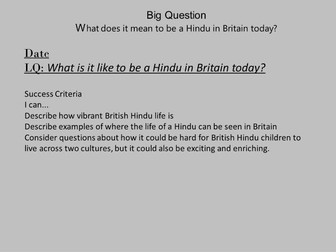 RE SMART + PPT What does it mean to be a Hindu in Britain today? PART TWO 5 lessons & all resources