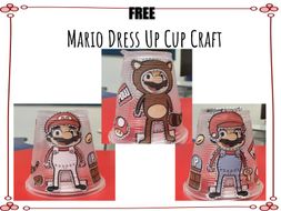 Mario Dress Up Cup Craft
