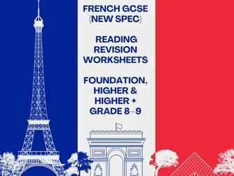 French GCSE (New Spec) Differentiated  Revision Worksheets Edexcel Reading
