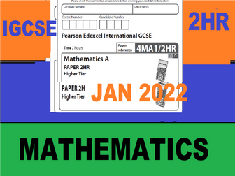 Guided Solution for EDEXCEL IGCSE January 2022 4MA1/2HR
