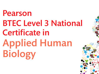 BTEC Applied Human Biology: Unit 1 revision checklists