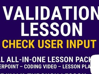 FULL Python Lesson - Validation with WHILE Loops (KS3 + GCSE Computer Science Full Lesson)