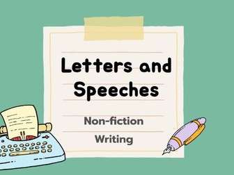 Letters and speeches: Non-fiction writing