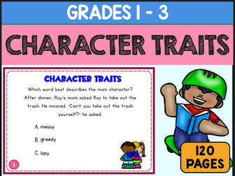 Character Traits Task Cards Review