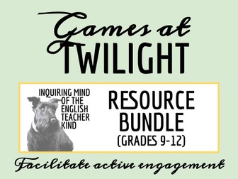 "Games at Twilight" by Anita Desai Quiz, Close Reading, and Vocabulary Games Bundle