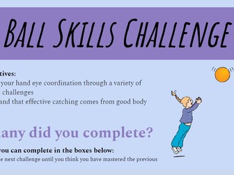 PE | Ball Skills Challenge | Worksheet