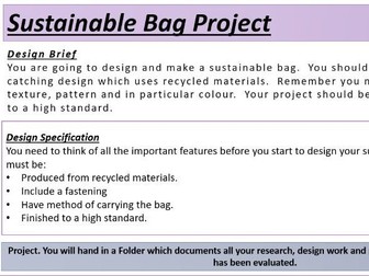 Design and Make a Bag Textile Project