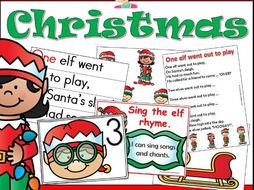 Christmas Literacy Rhyme and Resources Preschool and PreK Activity