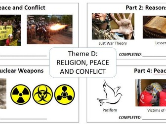 GCSE AQA RS (Spec A) - Theme D: Religion, Peace and Conflict
