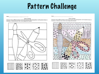 Art worksheet Pattern Challenge