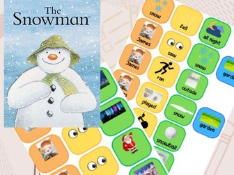 The Snowman- Colourful semantics- build a sentence