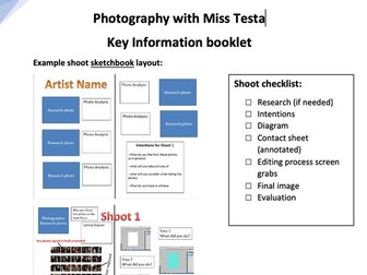 GCSE Photography Booklet - VERY USEFUL INFO