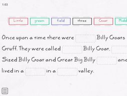 "Three Billy Goats Gruff" - interactive activity and worksheet