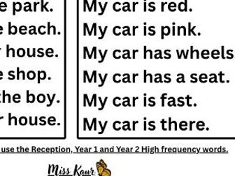 Read with me, Read to me - R, Year1 and Year2 sentences