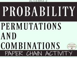 Permutations and Combinations Paper Chain Activity