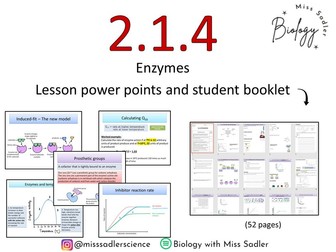 2.1.4 Enzymes OCR A level Biology (approx 16 lessons)