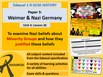 26. GCSE History Edexcel 1-9 Weimar &Nazi Germany 1918-39 Paper 3: Treatment of Minority Groups