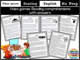 10 Reading Comprehensions about video games - ESL Teenagers